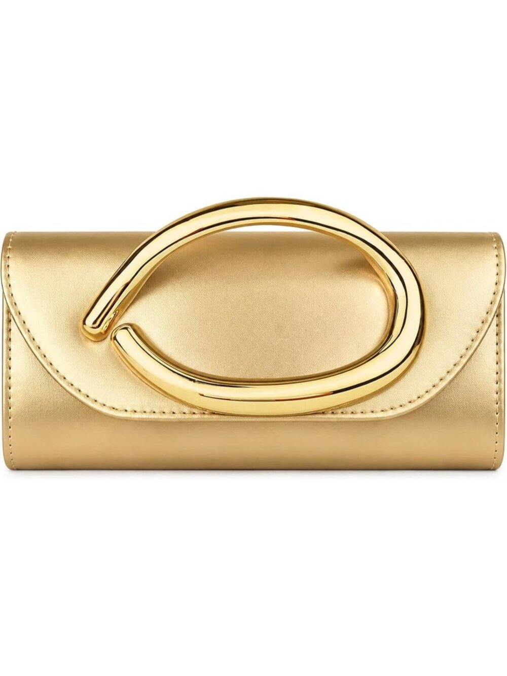 〽️Women's Golden Chain Vegan Gold Handle Evening Clutch Purse Wedding Handbags